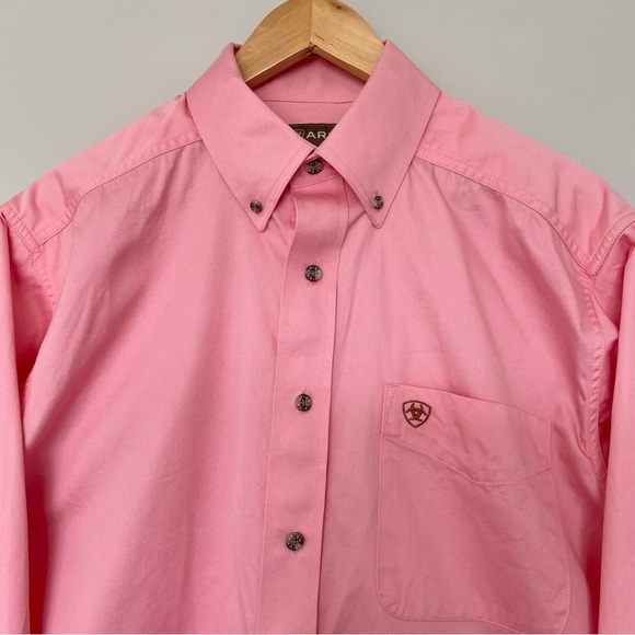 Ariat Other - Ariat Men’s Pink Button Down Shirt Western Size M